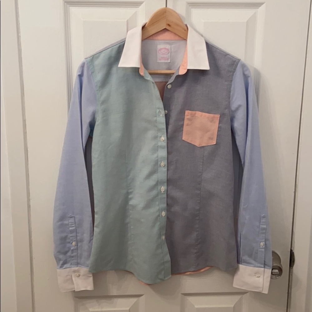 Brooks Brothers Tri Colored Oxford